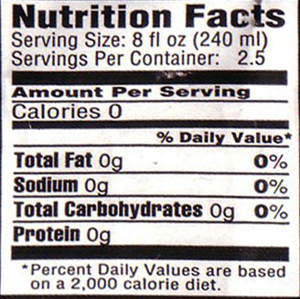 Water Label