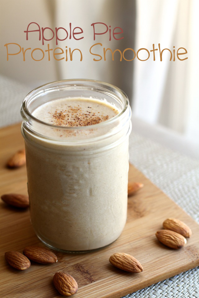 Apple Pie Protein Smoothie || runningwithspoons.com