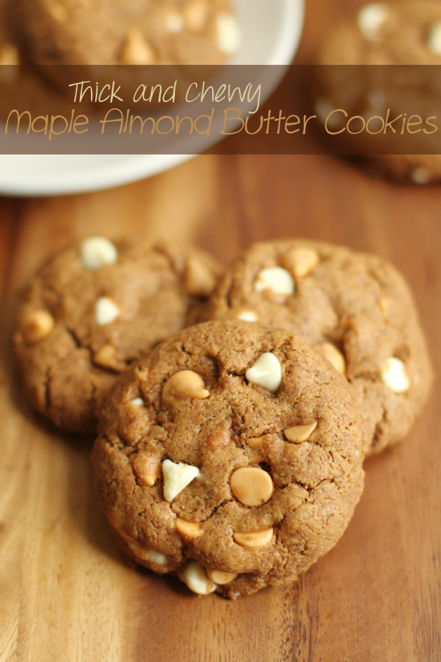 Flourless Almond Butter Cookies - 1 bowl, 5 simple ingredients, and no flour or butter!! | runningwithspoons.com #recipe #healthy