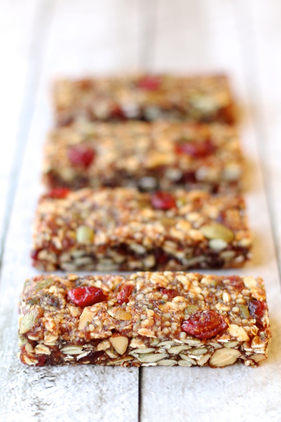 Fruit and Seed Granola Bars || runningwithspoons.com || #vegan #glutenfree #healthy #snack