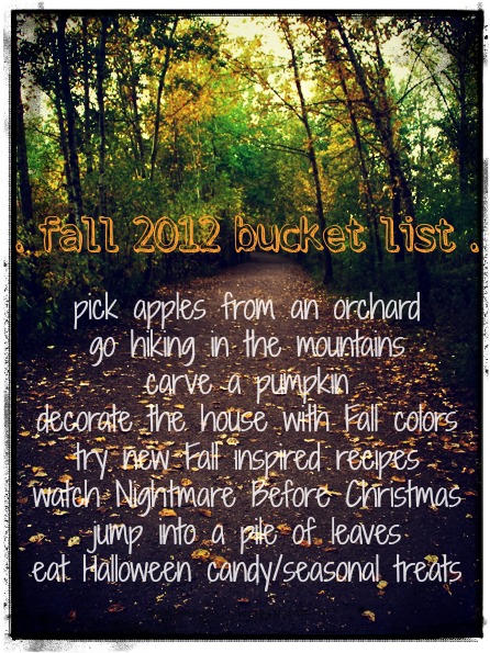 Fall Bucket List