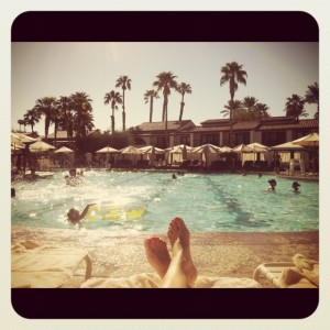 Relaxing by the Pool