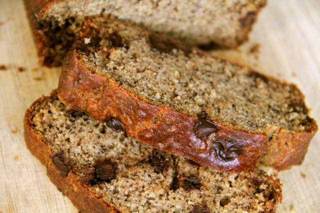 Chocolate Chip Banana Bread Slices