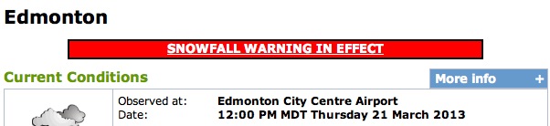 Snowfall Warning