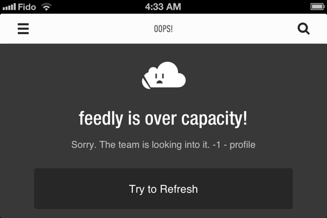 Sad Feedly