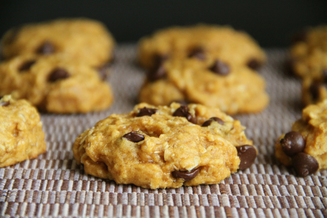 Chocolate Chip Pumpkin Oatmeal Cookies