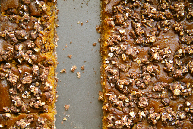 Pumpkin Bars in the Pan