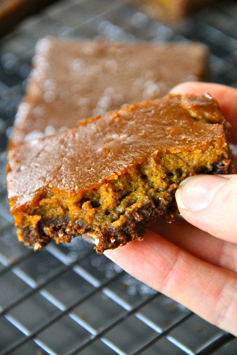 Gooey Gingerbread Pumpkin Bar