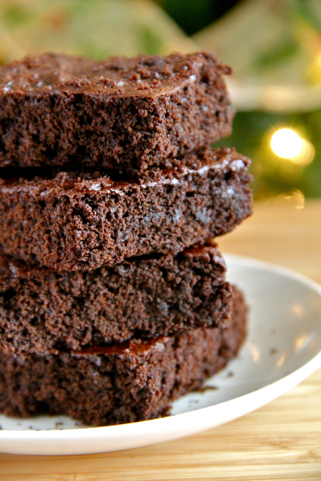 Stacked Chocolate Gingerbread Brownies