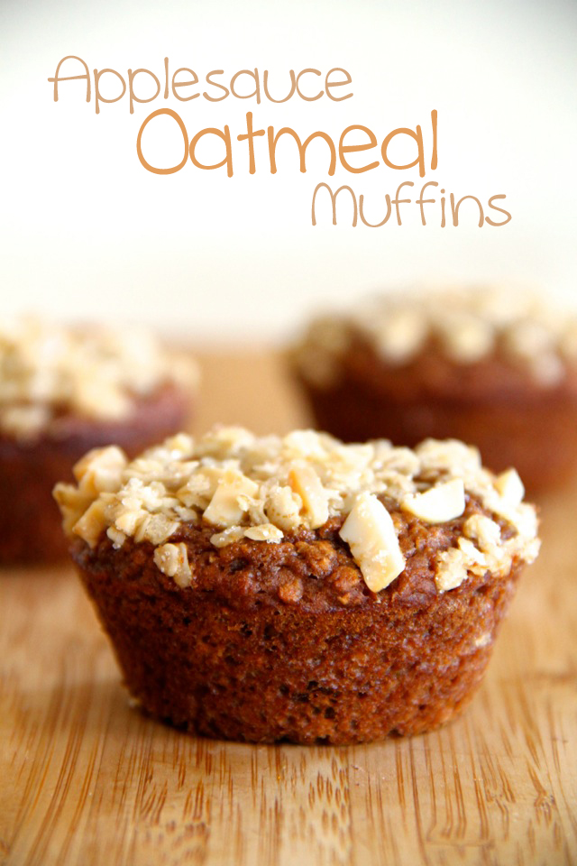 Applesauce Oatmeal Muffins | runningwithspoons.com