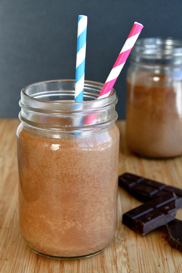 Thick and creamy chocolate smoothie