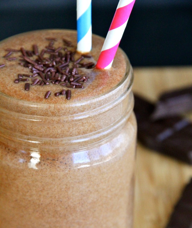 Thick and Creamy Chocolate Smoothie -- A thick and creamy chocolate smoothie that packs a serious chocolate punch.