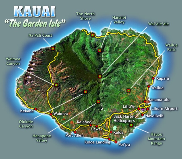 Map of Kauai