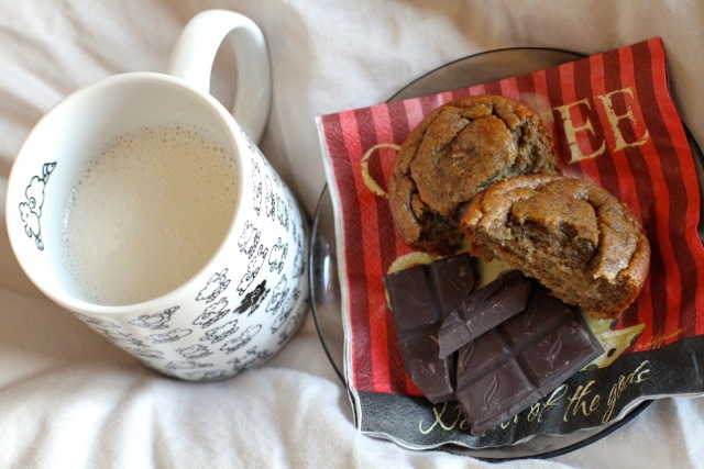 Banana Muffin and Chocolate