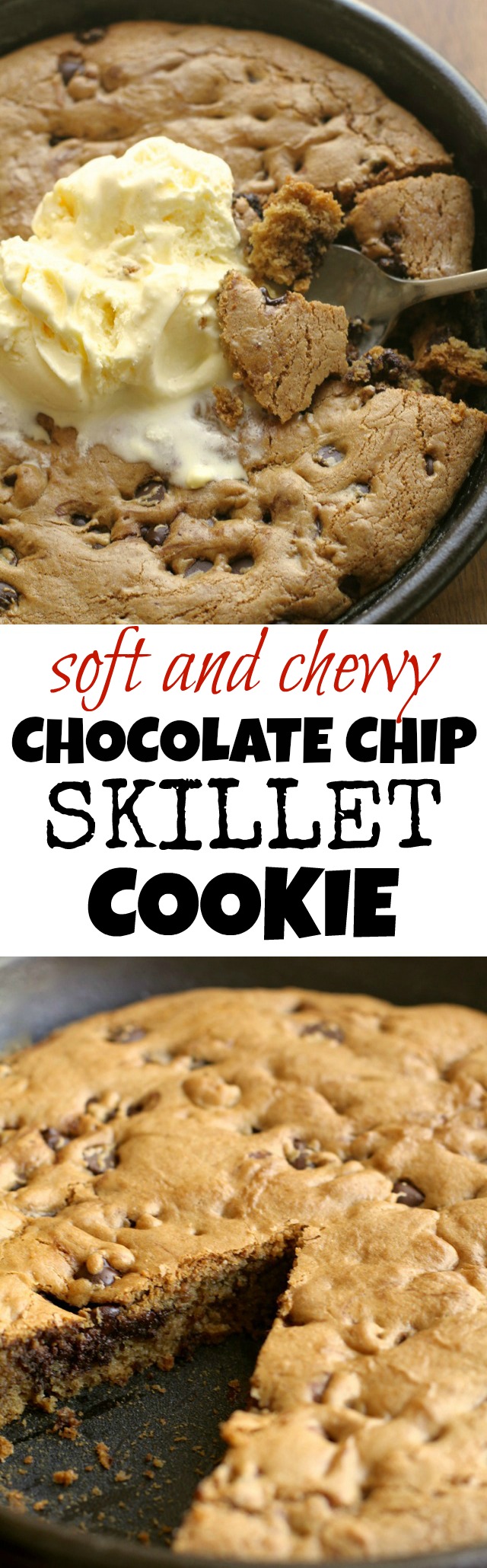 Double chocolate chip skillet cookie recipe