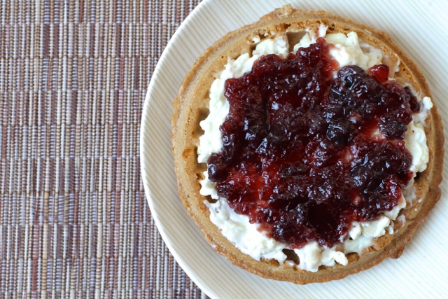 Cream Cheese and Jam Waffle