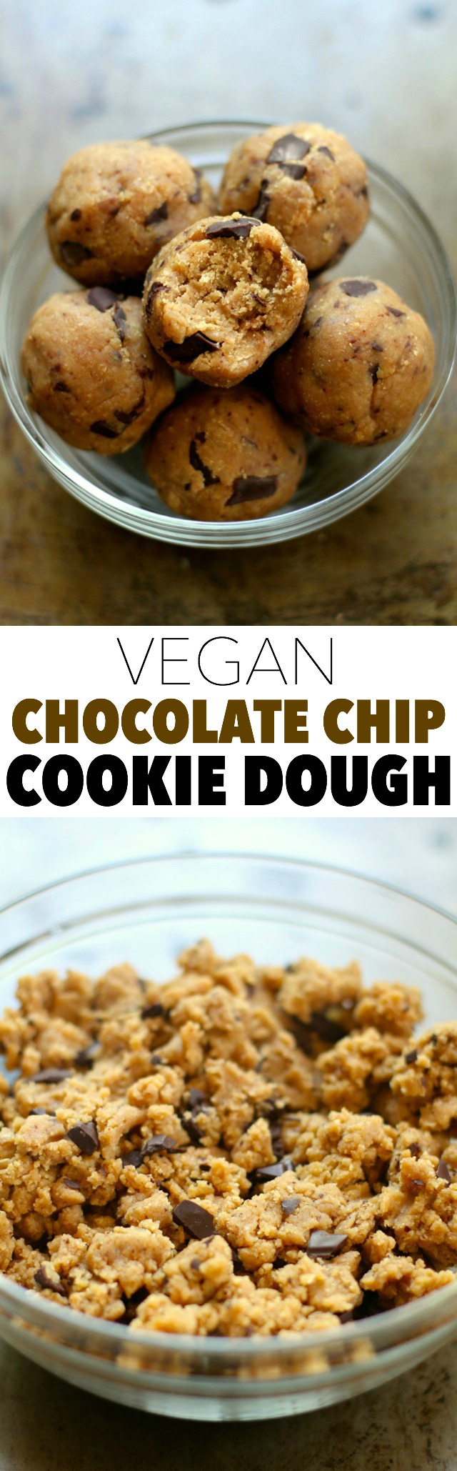 Vegan Chocolate Chip Cookie Dough -- no eggs, no butter, and 100% crazy delicious || runningwithspoons.com #vegan #glutenfree #cookiedough