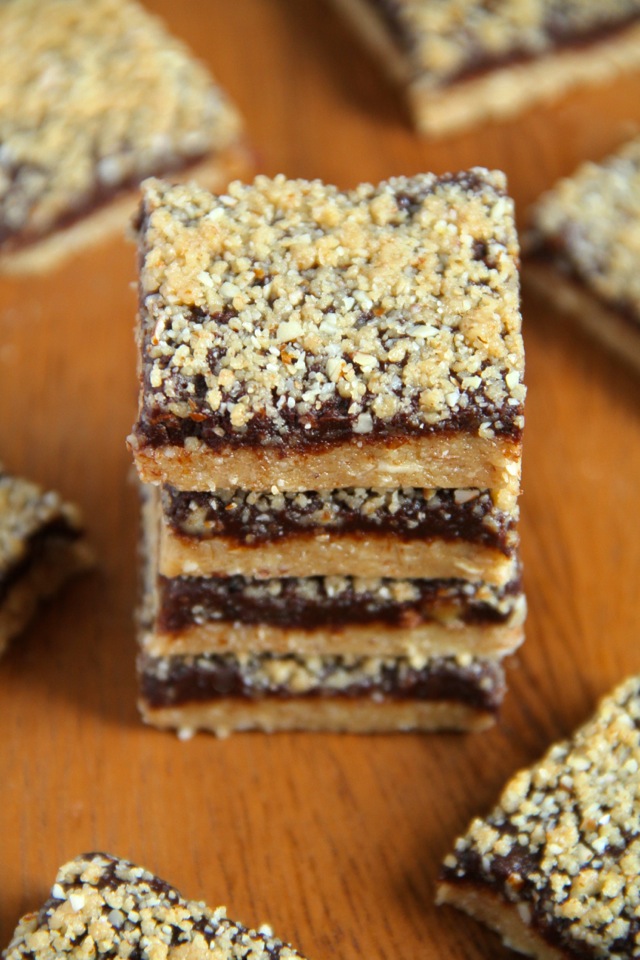 No Bake Vegan Oatmeal Fudge Bars - a healthier take on traditional fudge bars, using dates, cocoa powder, and coconut oil! || runningwithspoons.com #glutenfree #vegan #bars