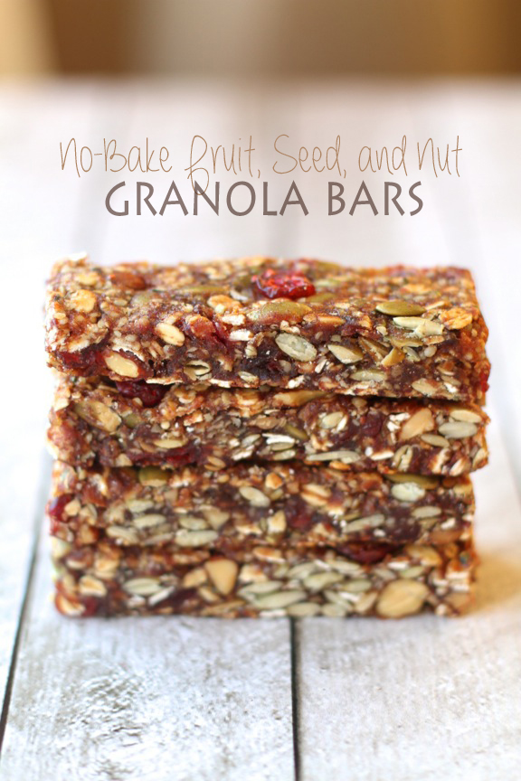 Fruit and Seed Granola Bars || runningwithspoons.com || #vegan #glutenfree #healthy #snack