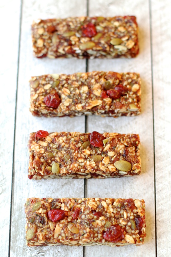 Fruit and Seed Granola Bars || runningwithspoons.com || #vegan #glutenfree #healthy #snack