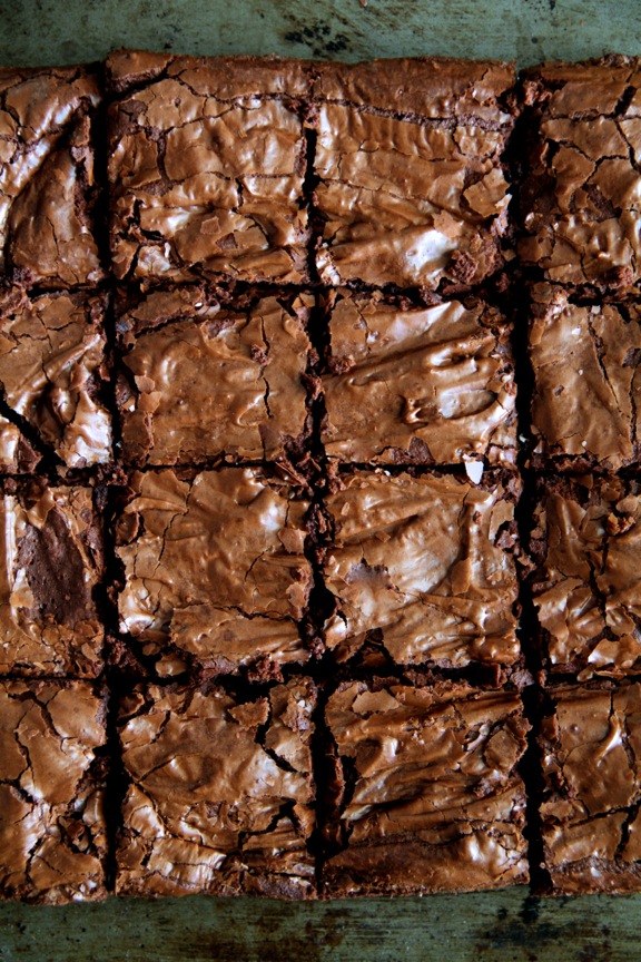 Flourless Double Chocolate Brownies - naturally gluten-free and made without beans! || runningwithspoons.com #glutenfree #brownies #chocolate