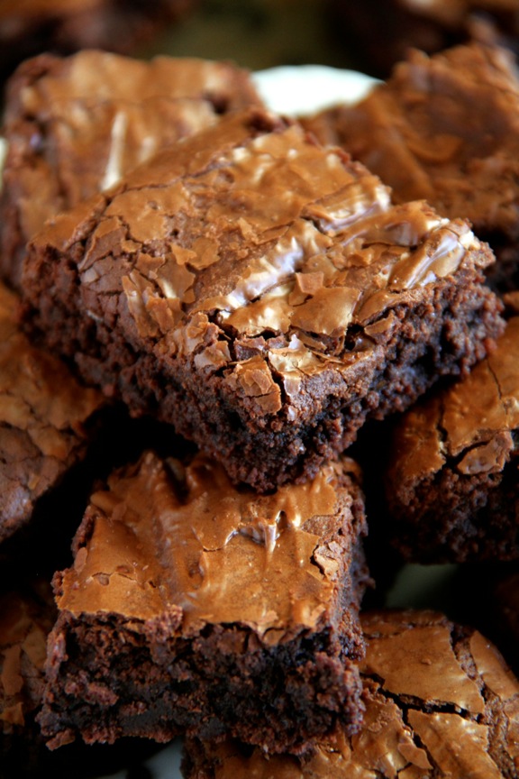 Flourless Double Chocolate Brownies - naturally gluten-free and made without beans! || runningwithspoons.com #glutenfree #brownies #chocolate