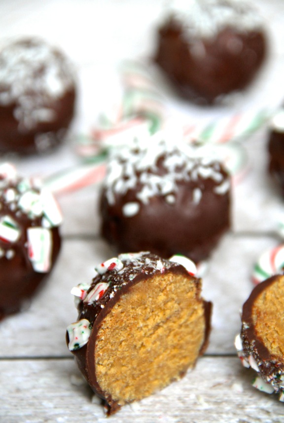 Vegan Cookie Dough Truffles || runningwithspoons.com #vegan #glutenfree #cookiedough