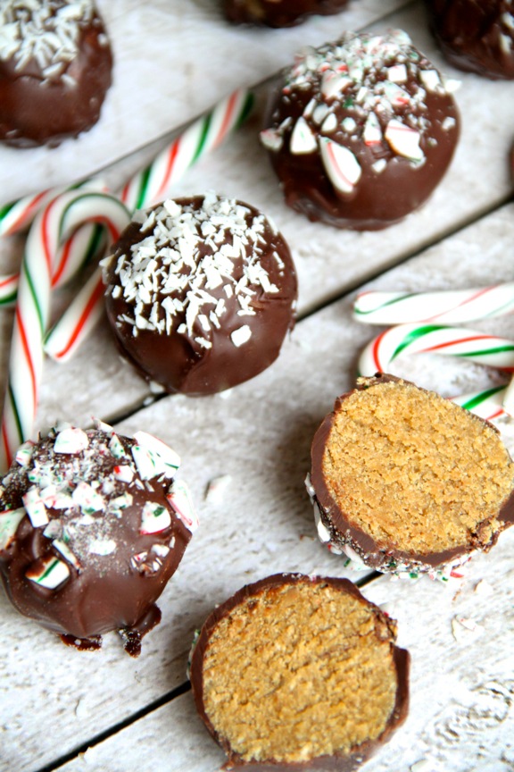 Vegan Cookie Dough Truffles || runningwithspoons.com #vegan #glutenfree #cookiedough