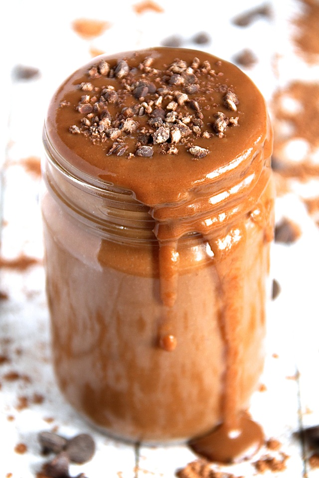 Secret Ingredient Chocolate Smoothie | running with spoons