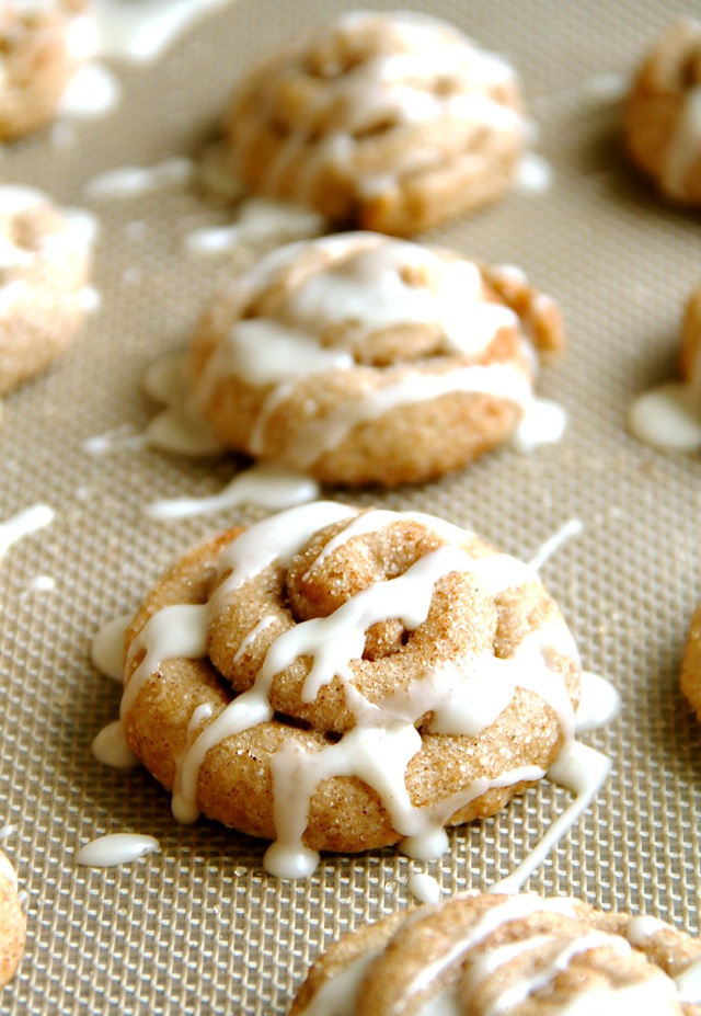 Cinnamon Roll Sugar Cookies -- they delicious cookies may look fancy and complicated, but they're super simple to make! || runningwithspoons.com