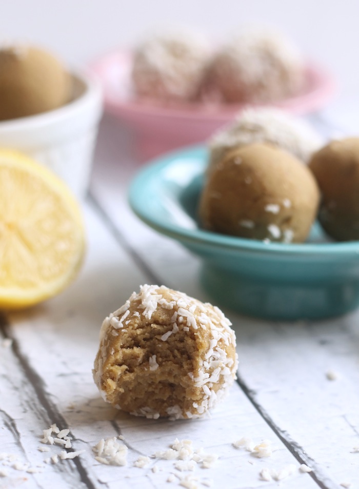 Lemon Coconut No Bake Bites