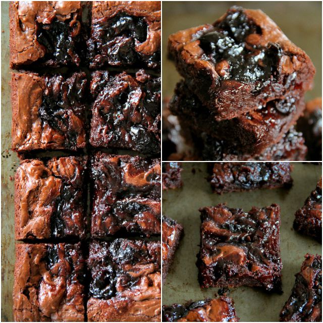 Flourless Cherry Brownies