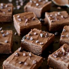 No Bake Dark Chocolate Cheesecake Bars-image