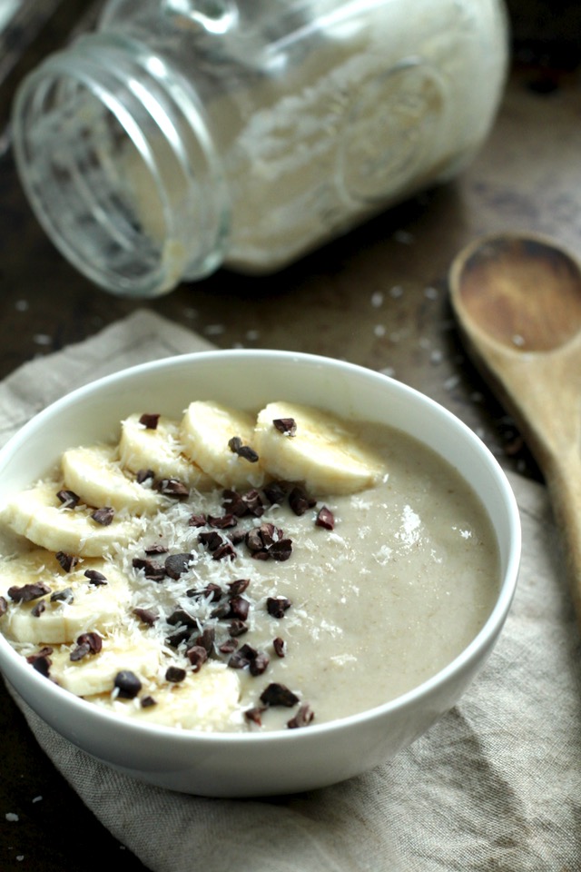 Warm and Creamy Vanilla Breakfast Pudding -- healthy, comforting, and absolutely delicious! | runningwithspoons.com #vegan #glutenfree #recipe