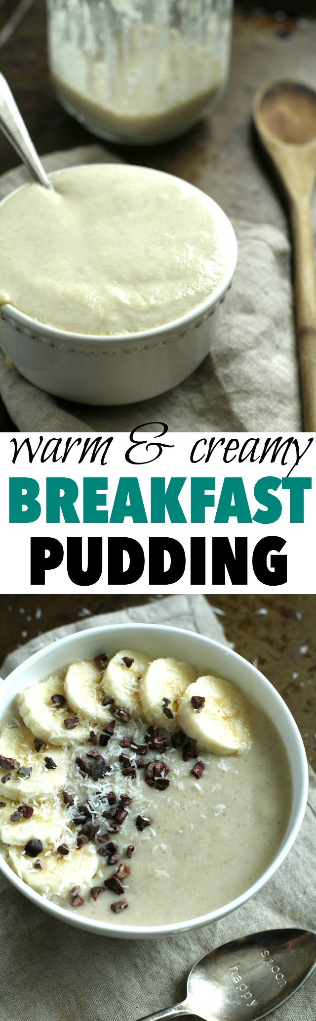 Warm and Creamy Vanilla Breakfast Pudding -- healthy, comforting, and absolutely delicious! | runningwithspoons.com #vegan #glutenfree #recipe