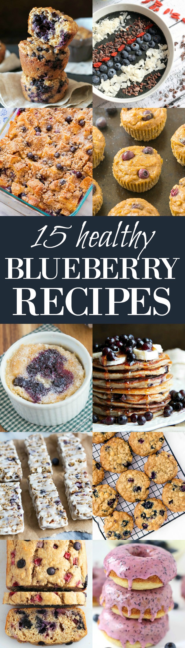 15 Healthy Blueberry Recipes - perfect for breakfasts and snacks! | runningwithspoons.com