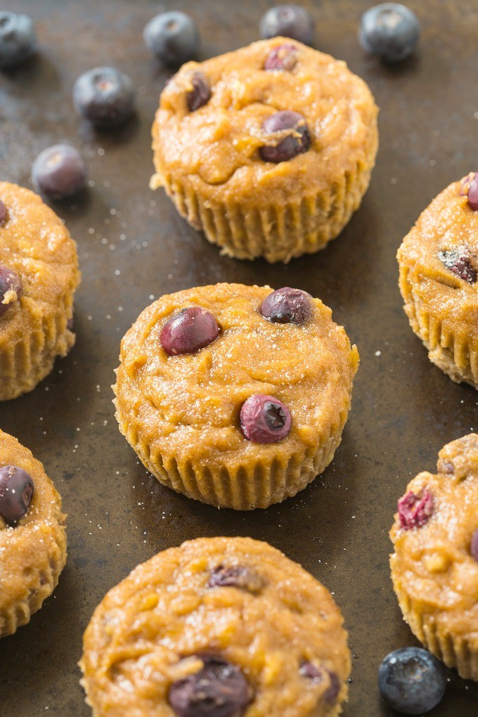 5 Ingredient Blueberry Banana Muffins