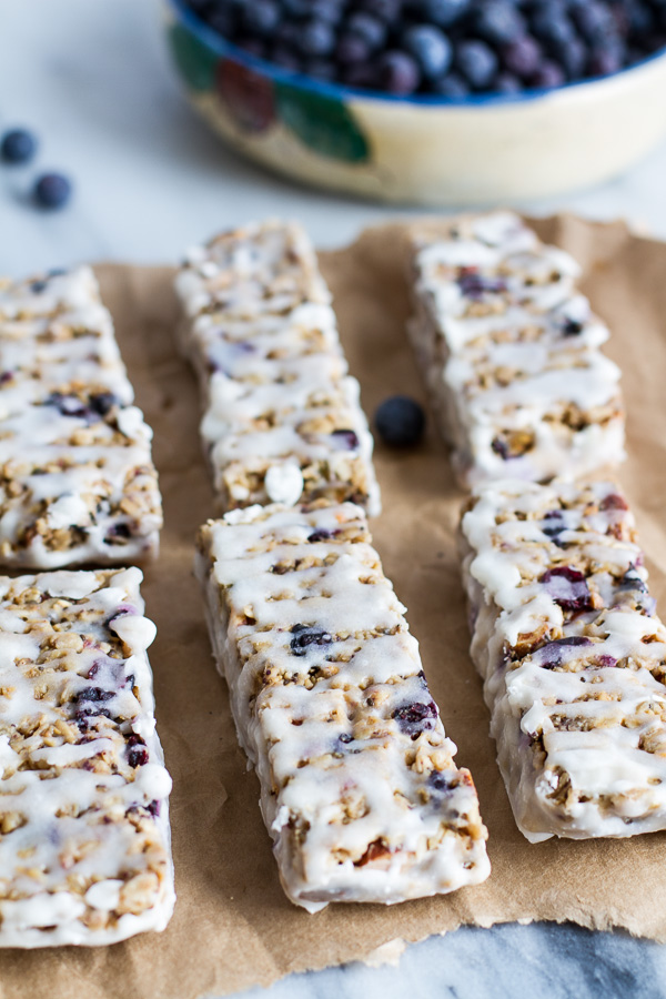 Blueberry Vanilla Greek Yogurt Bars