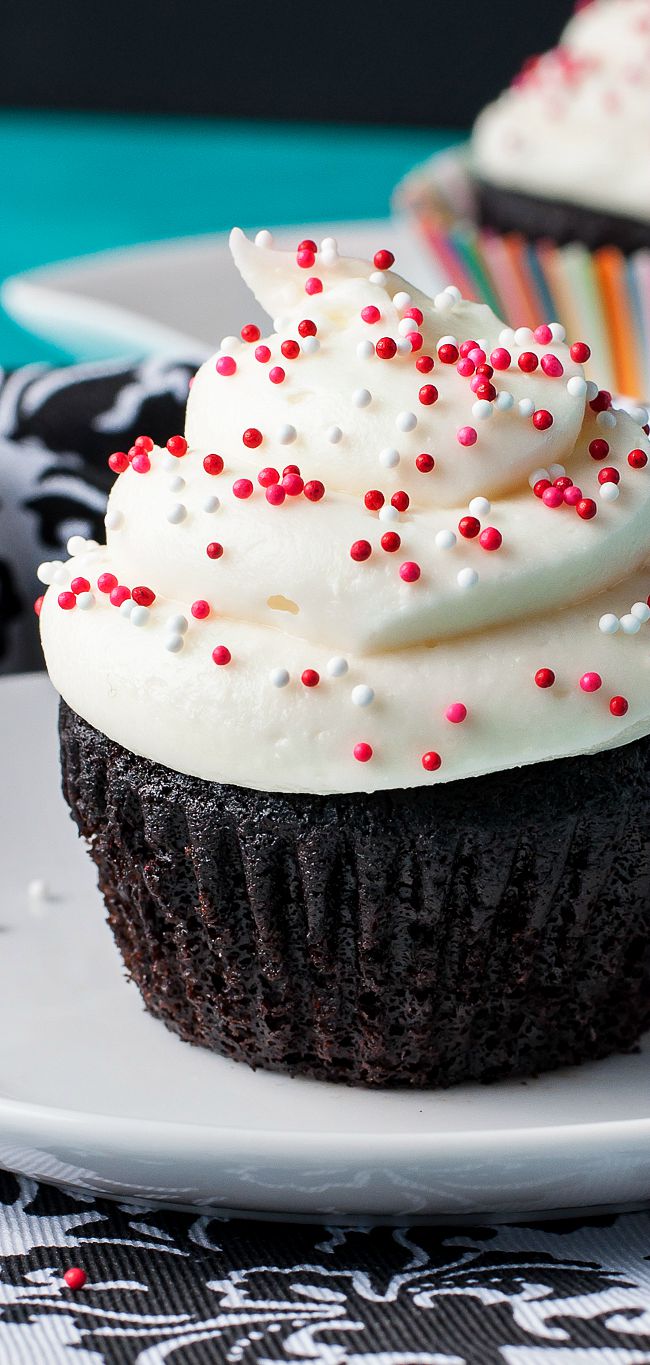 Dark Chocolate Cupcakes for Two