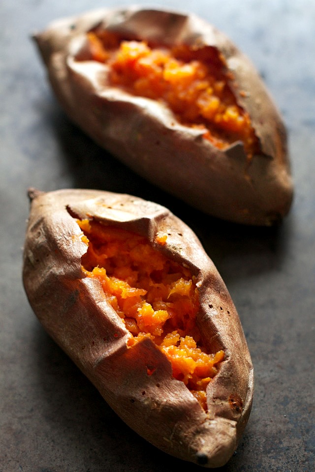 Chunky Monkey Stuffed Sweet Potatoes | running with spoons