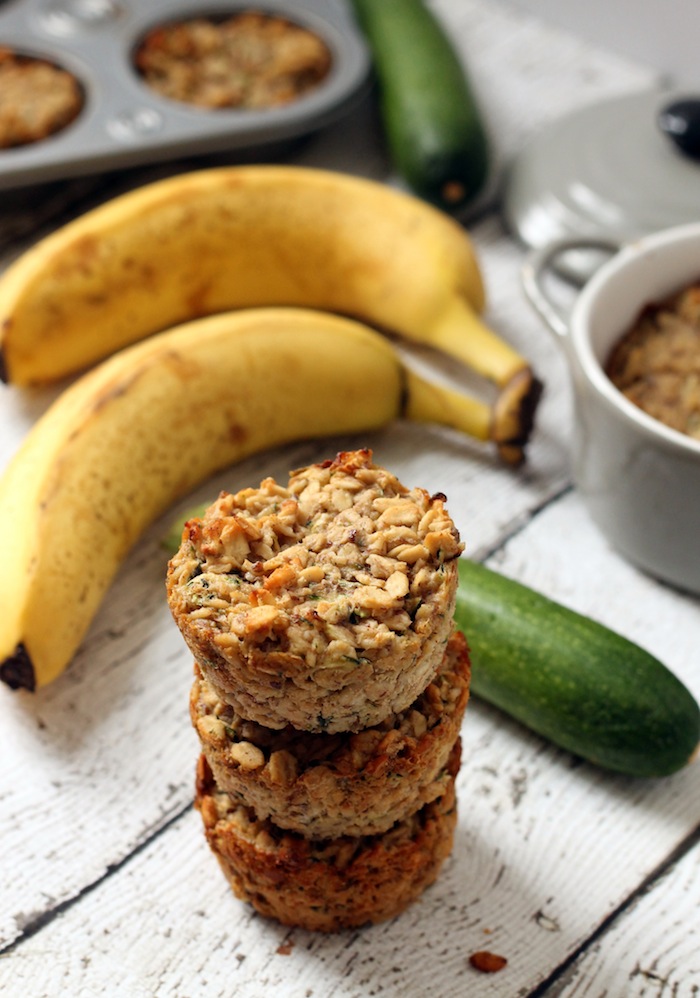 Banana Zucchini Oatmeal Cups