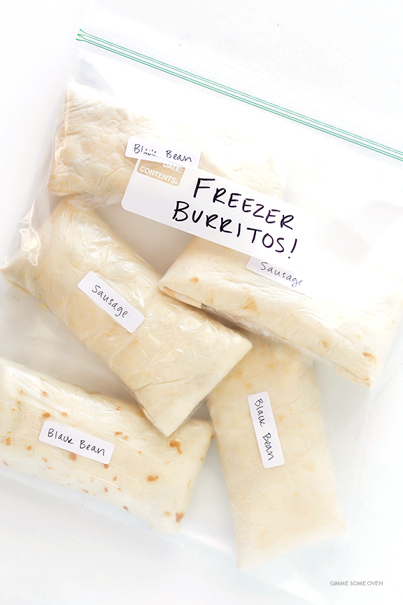 Freezer Breakfast Burritos