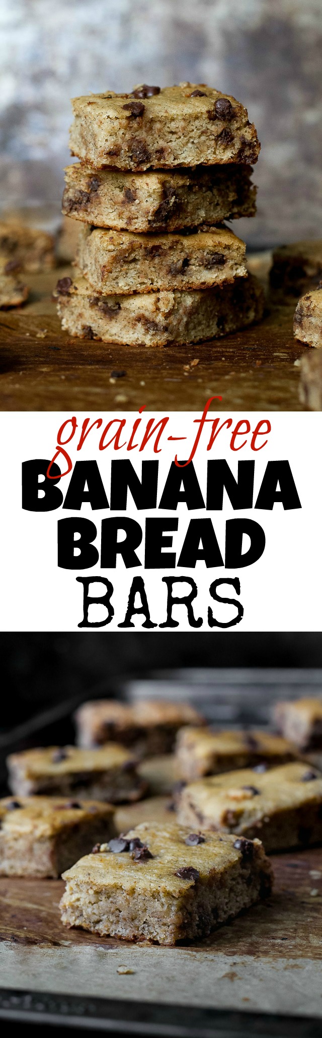 Grain Free Banana Bread Bars - the delicious taste of a sweet and buttery banana bread made with NO grains, butter, oil, or refined sugars! | runningwithspoons.com