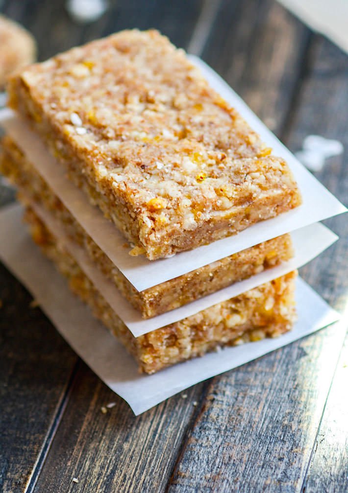 Mango Coconut Almond Protein Bars