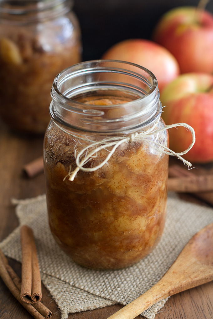 Homemade applesauce that's so delicious and easy to make, you'll never want to buy store-bought applesauce again! Perfect to use in recipes, as a topping, or just to eat on its own | runningwithspoons.com