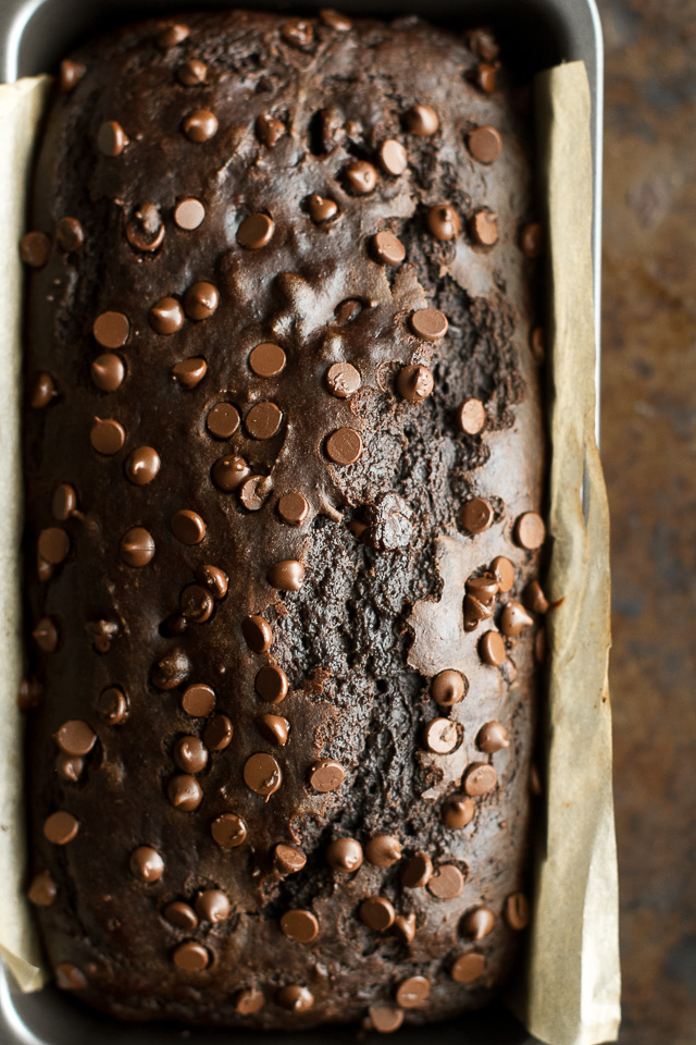 Chocolate Pumpkin Bread made in ONE BOWL, and so tender and flavourful that you’d never guess it's naturally sweetened and made without butter or oil! | runningwithspoons.com