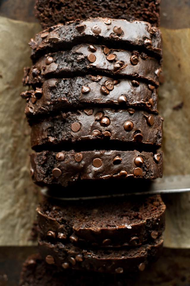 Chocolate Pumpkin Bread made in ONE BOWL, and so tender and flavourful that you’d never guess it's naturally sweetened and made without butter or oil! | runningwithspoons.com