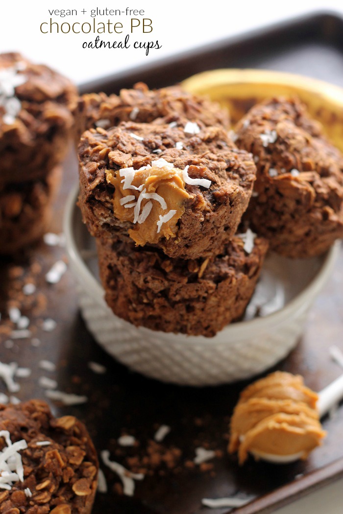 Chocolate PB Oatmeal Cups