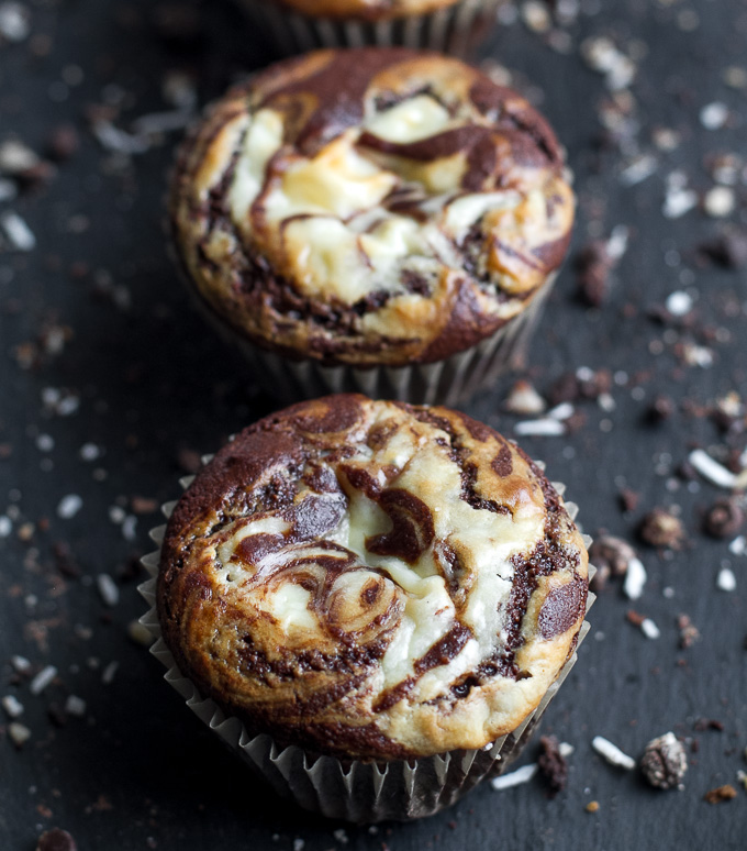 Chocolate Cheesecake Muffins