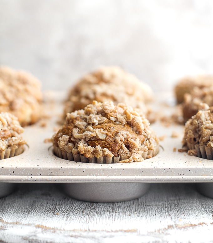 Coffee Cake Greek Yogurt Muffins